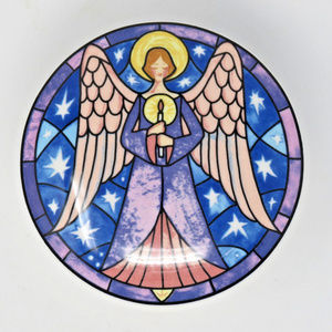 Mikasa Angel Jewelry Trinket Box Candy Dish  EUC